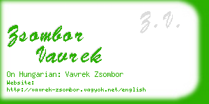 zsombor vavrek business card